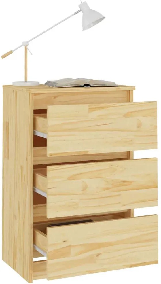 Sosnowa Komoda Z 3 Szufladami W Stylu Skandynawskim N7-W48