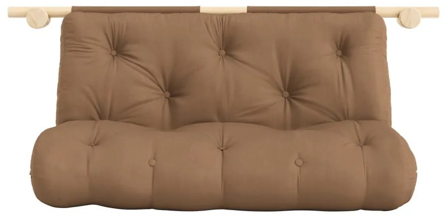 Brązowa rozkładana sofa 135 cm Hooked – Karup Design