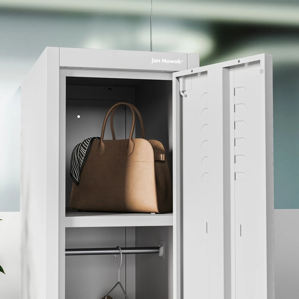 Szafka pracownicza metalowa szara: KACPER II 1 Plus