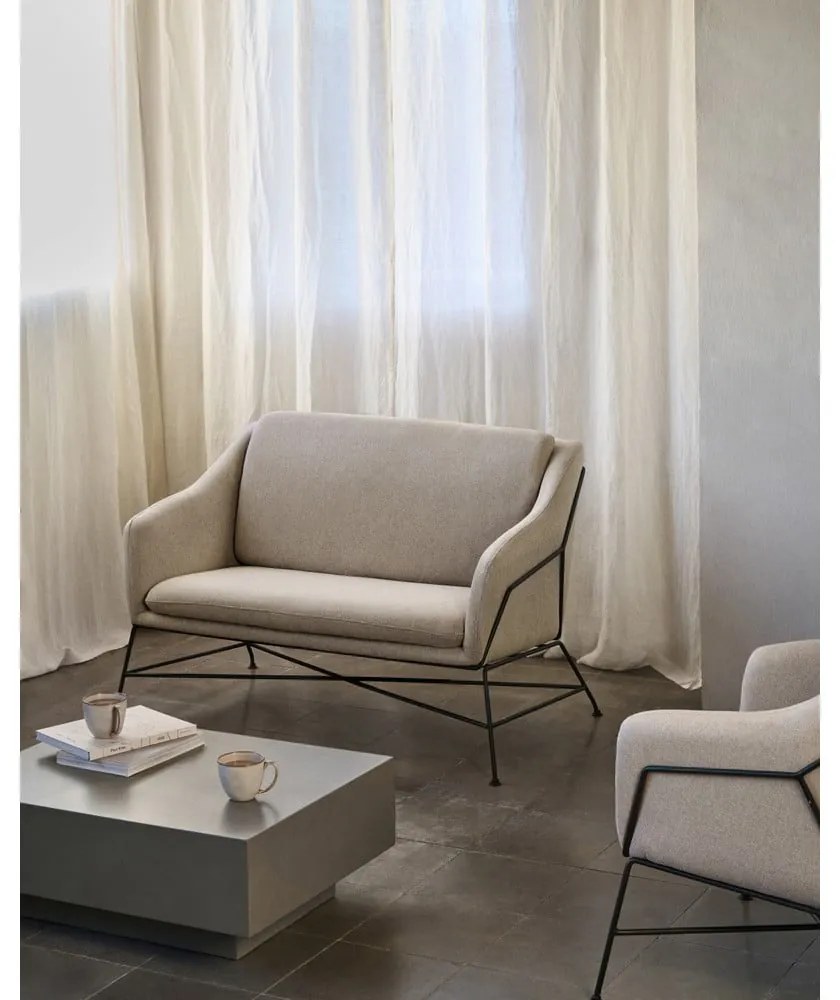 Beżowa sofa 128 cm Brida – Kave Home