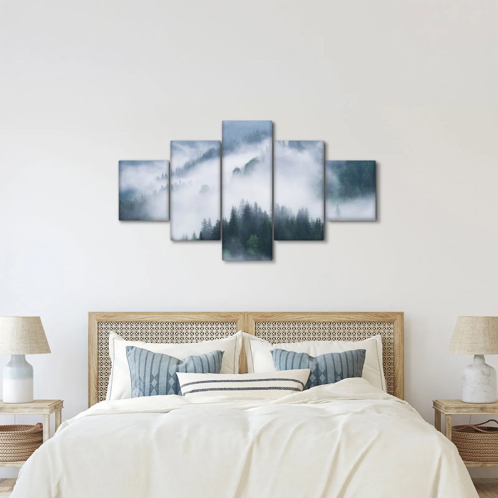 Obraz - Drzewa we mgle (125x70 cm)