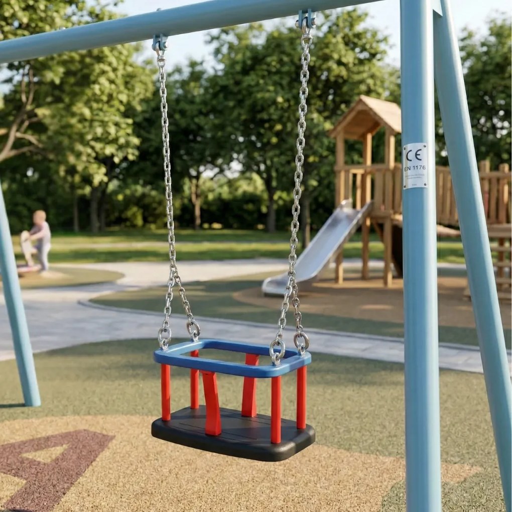 Huśtawka Siedzisko Kubełkowe z Łańcuchem Stal Nierdzewna Zestaw Siedzisko Ogrodowe Łańcuch