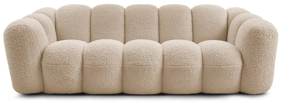Jasnobrązowa sofa z materiału bouclé 232 cm Hippolyte – Bobochic Paris