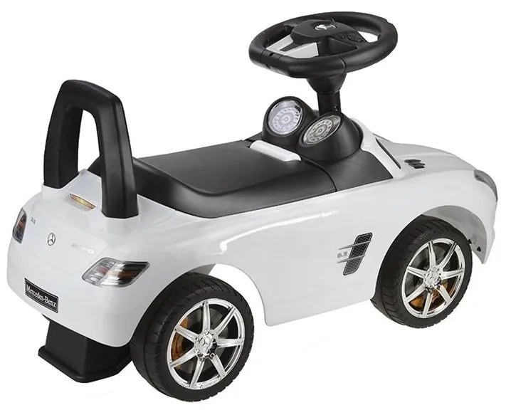Jeździk mercedes-benz z kierownicą biały