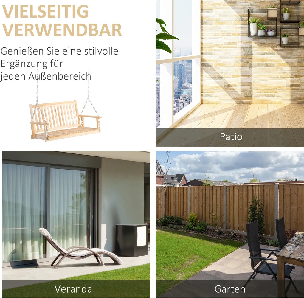 Outsunny huśtawka ogrodowa dla 2 osób 117 cm 69 cm x 60 cm