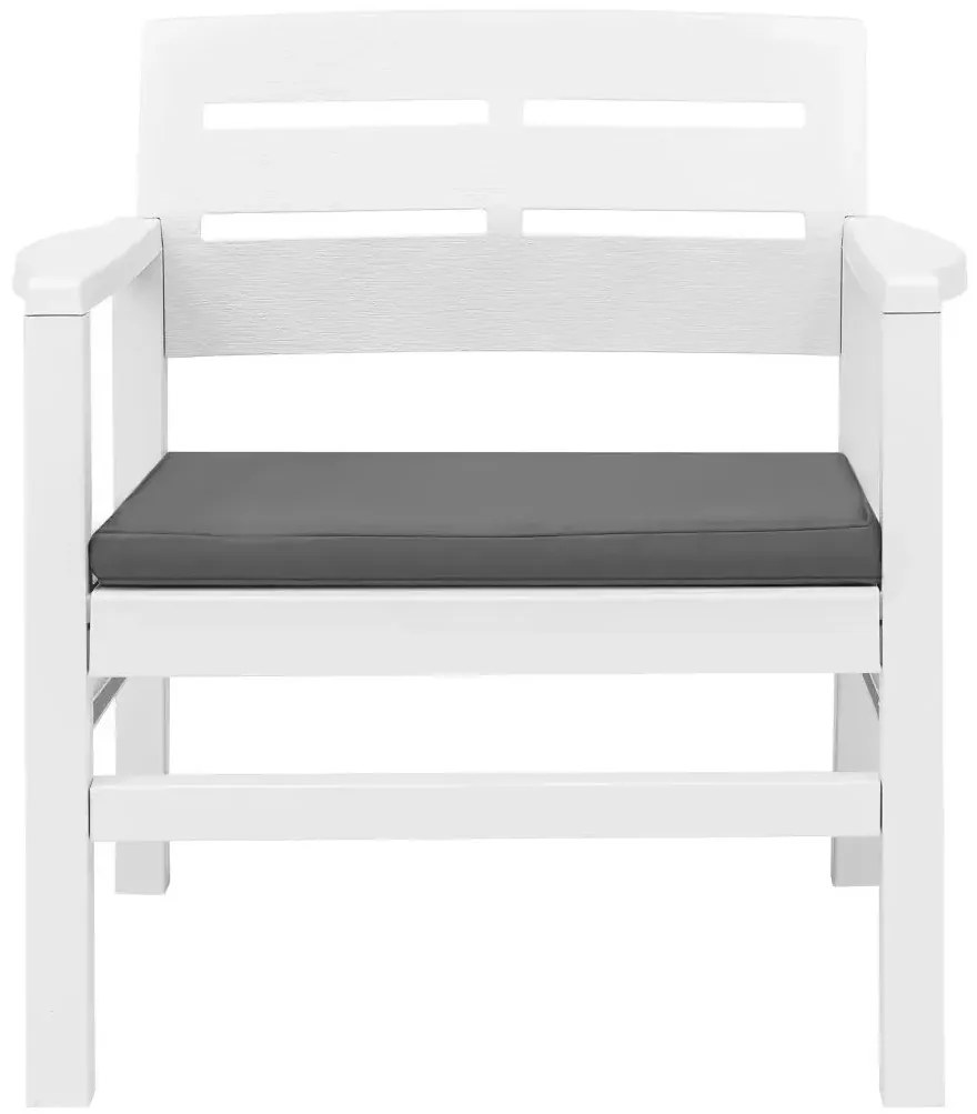 Komplet białych mebli ogrodowych F7-D45