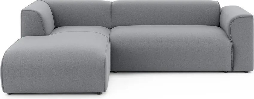 Jasnoszary narożnik (lewostronny/z szezlongiem) Merid – Ropez