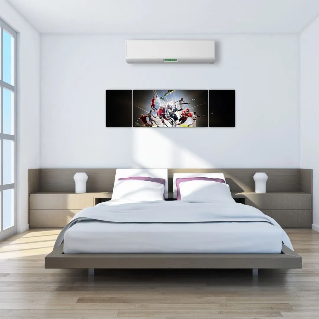 Obraz - Sportowcy (170x50 cm)