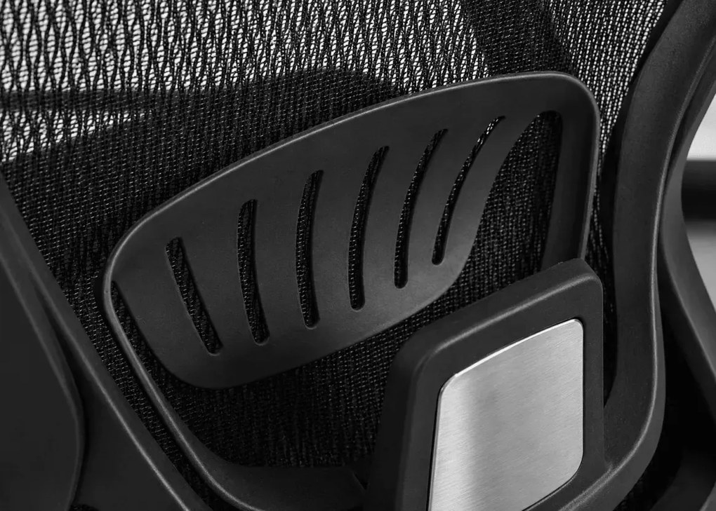 Fotel obrotowy Valles – ergonomiczny czarny fotel biurowy z regulowanym zagłówkiem