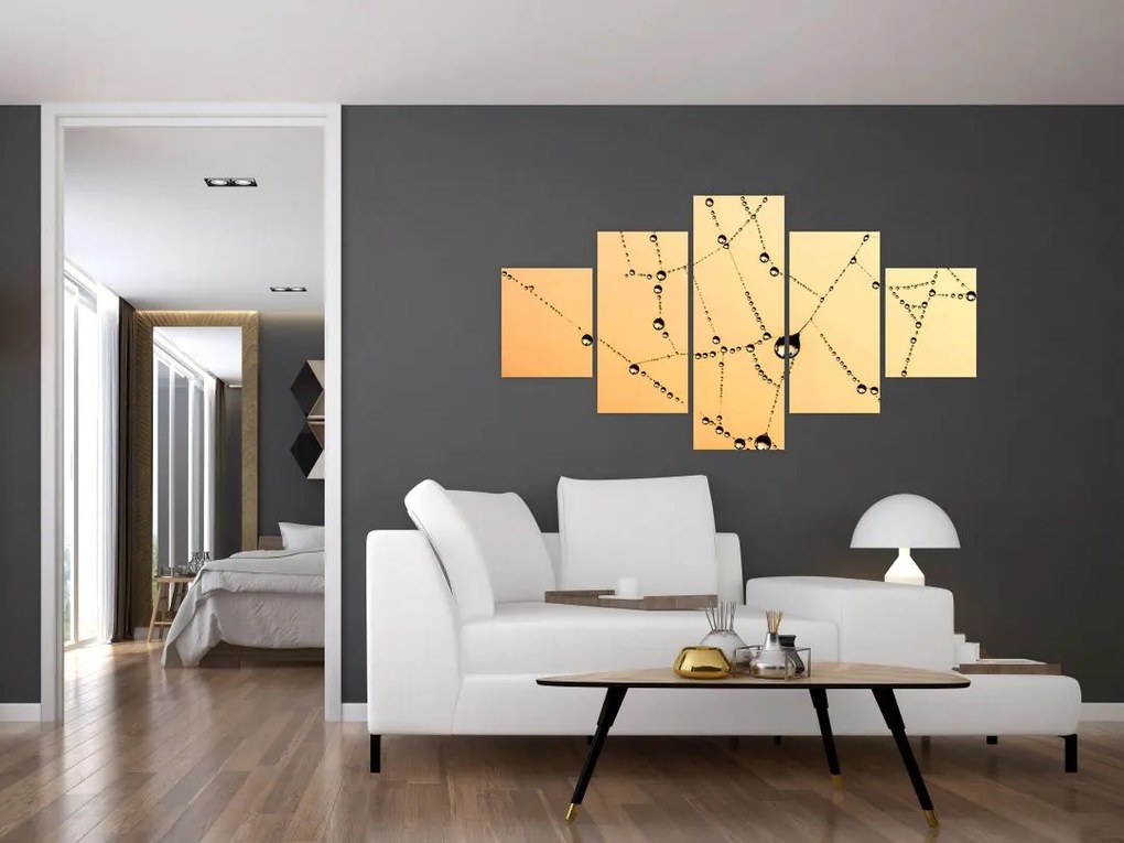 Obraz zroszonej pajęczyny (125x70 cm)