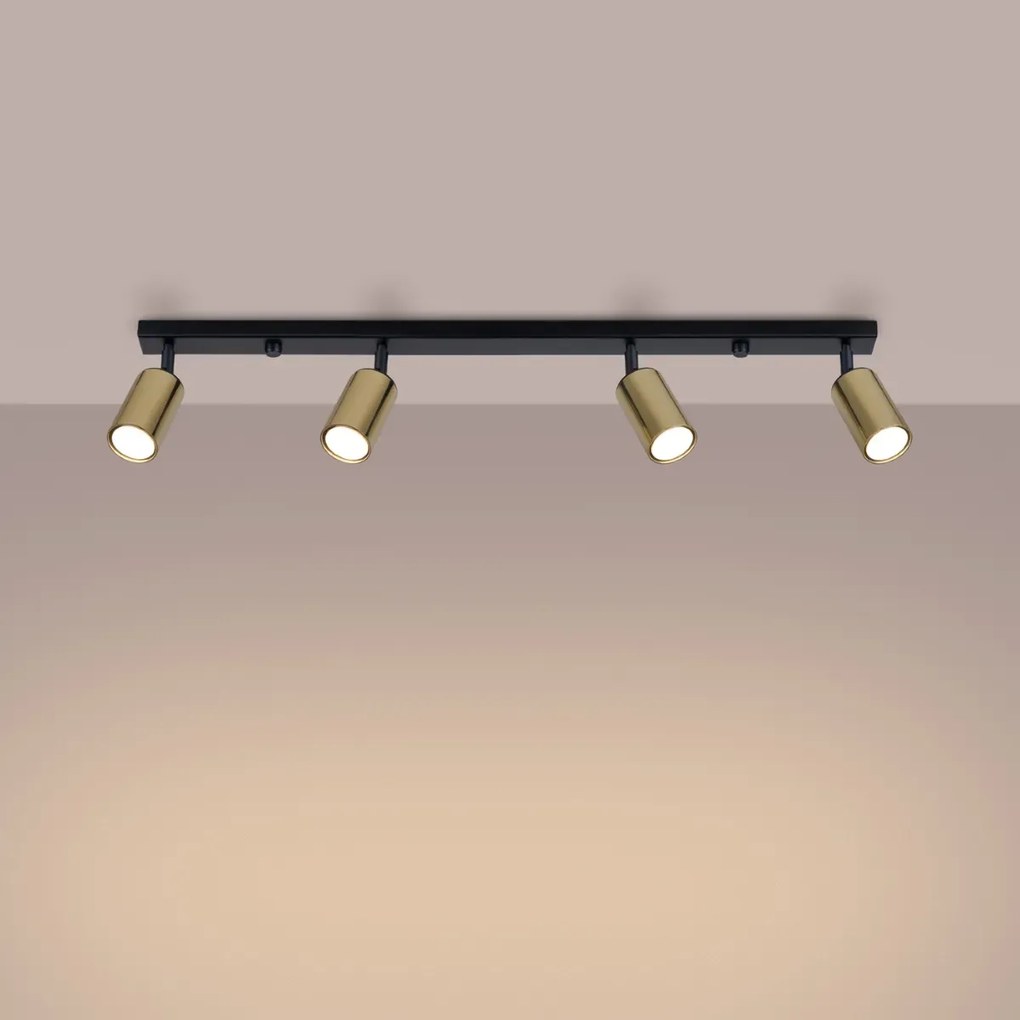 Listwa oświetleniowa WINX 4L czarna/złota SOLLUX  LIGHTING