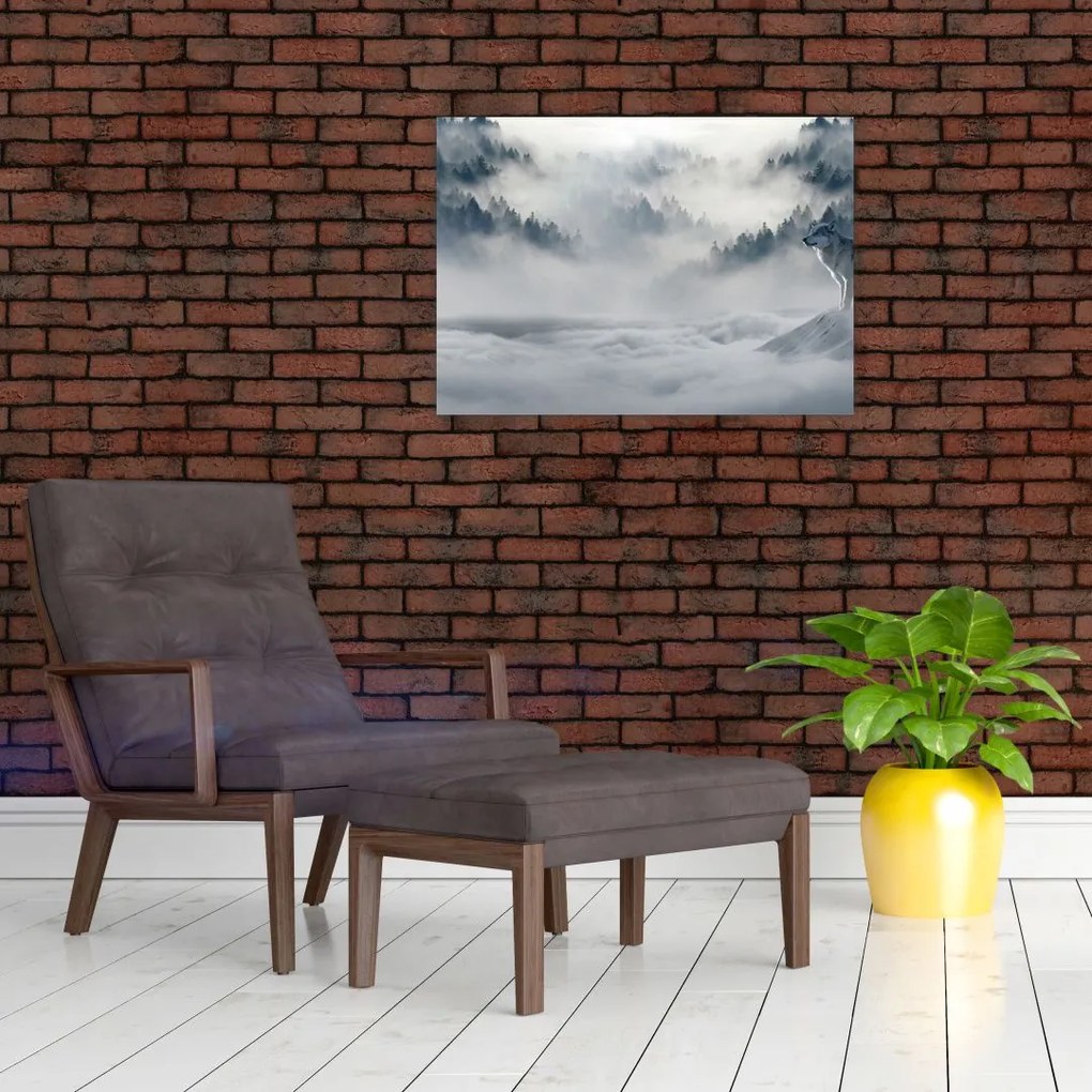 Obraz na szkle - wilki (70x50 cm)