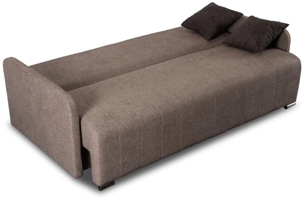 Sofa z Funkcją Spania ASPEN Wersalka Rozkładana Dwuosobowa Beżowa Nowoczesna do Salonu