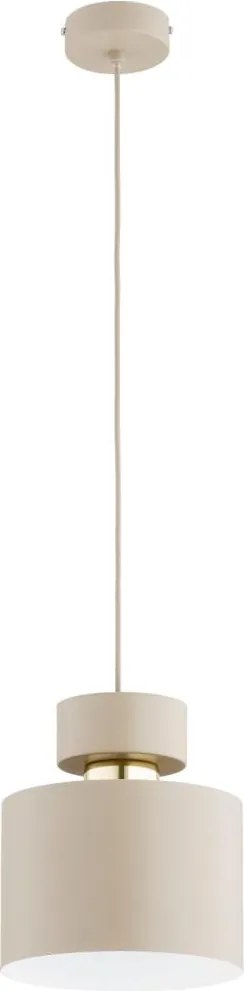 Lampa wisząca na przewodzie ASLI 1xE27/15W/230V beżowa