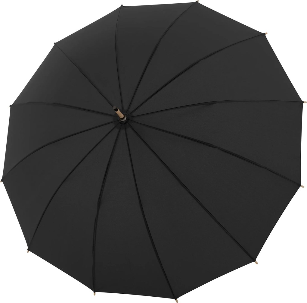 Doppler Nature Long Bamboo Simply Black parasol składany