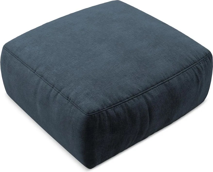 Ciemnoniebieski podnóżek z tkaniny szenilowej Kuki – Makamii