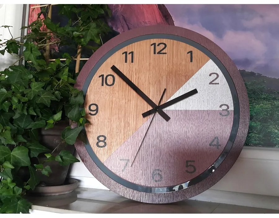 Zegar ścienny nowoczesny z cichym mechanizmem do salonu sypialni okrągły