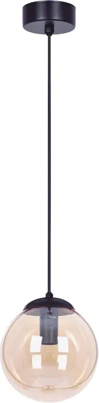 Bursztynowa lampa wisząca szklana kula - A216 C5-K07