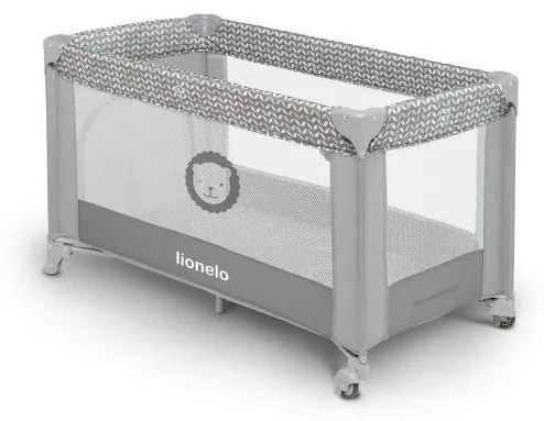Lionelo - Łóżeczko turystyczne STEFI szary