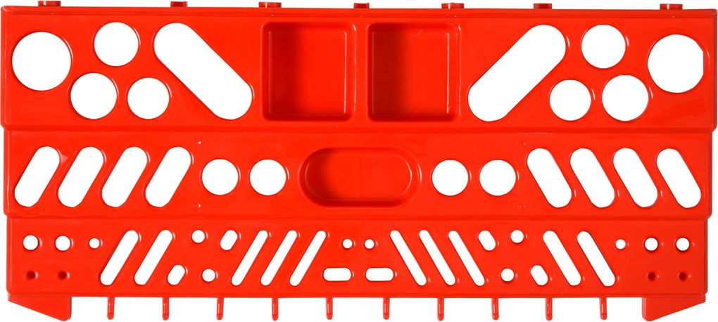 Tablica na narzędzia z półką ścienną 54 elementy Organizer warsztatowy Szary Czerwony | Aosom PL