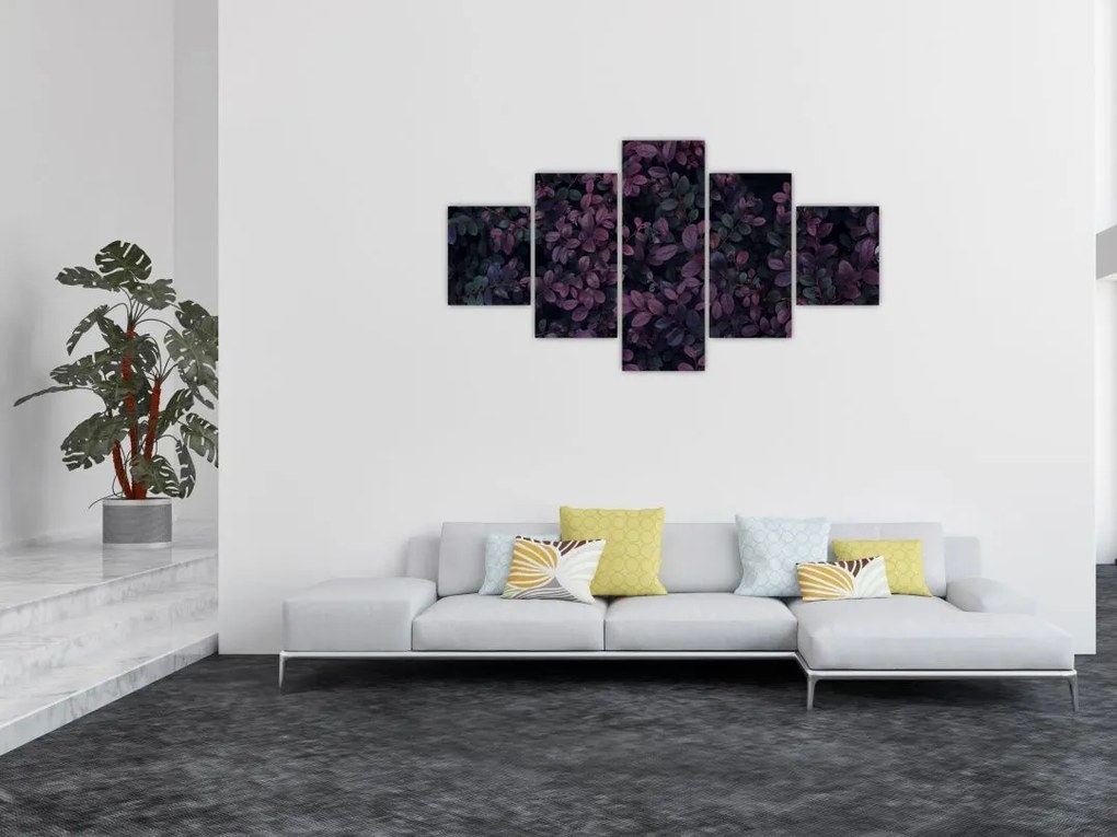 Obraz ciemnoczerwonych liści (125x70 cm)
