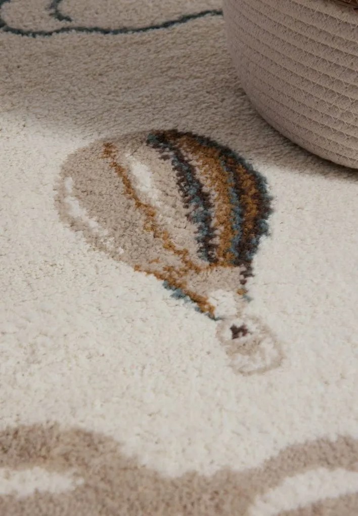 Dywan dziecięcy Adventures – Balony kremowo-beżowo-szare 160 cm x 235 cm Atest Oeko-Tex
