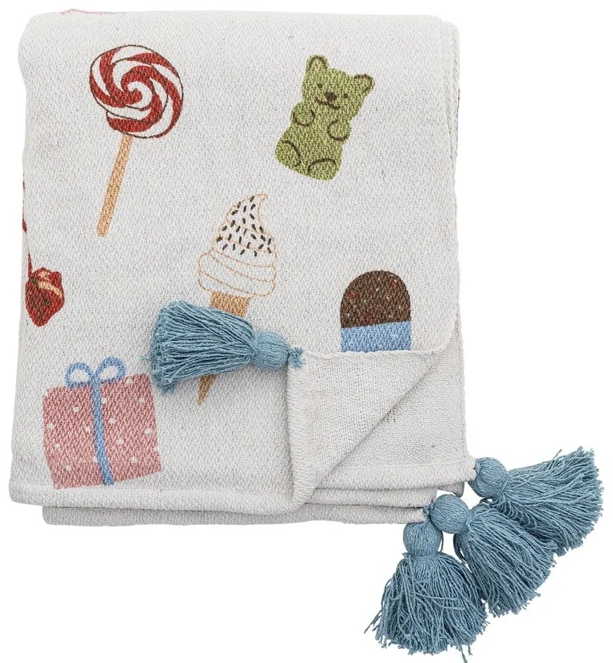 Biały koc dziecięcy 130x160 cm Sweets – Bloomingville Mini