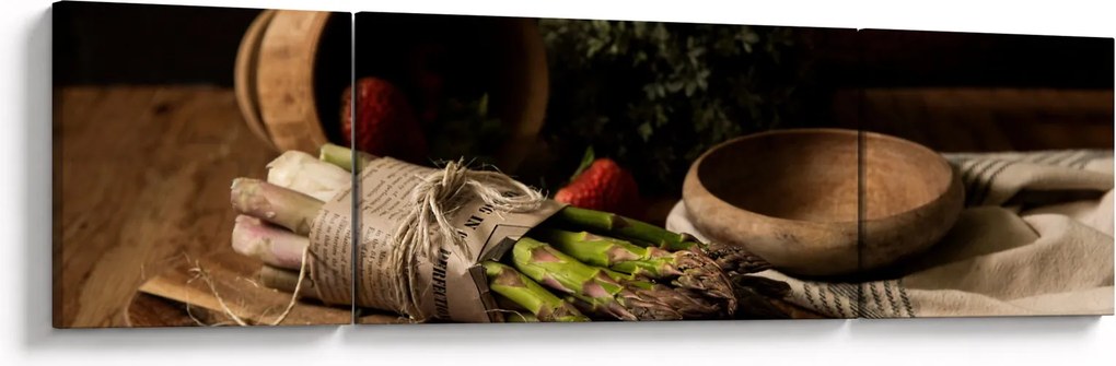 Obraz szparagów na stole (170x50 cm)