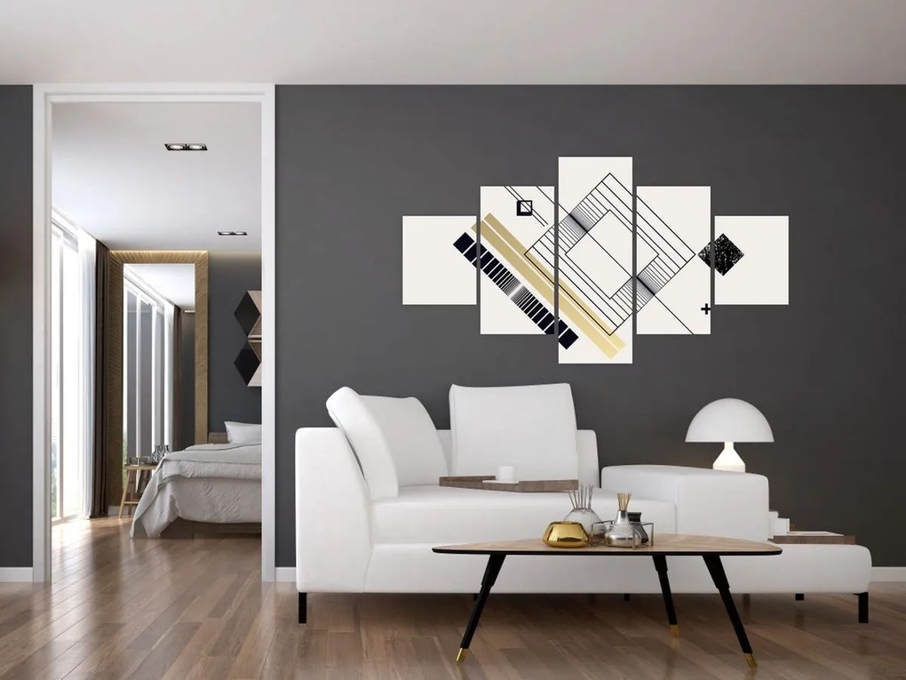 Obraz - Kształty geometryczne N⁰6 (125x70 cm)