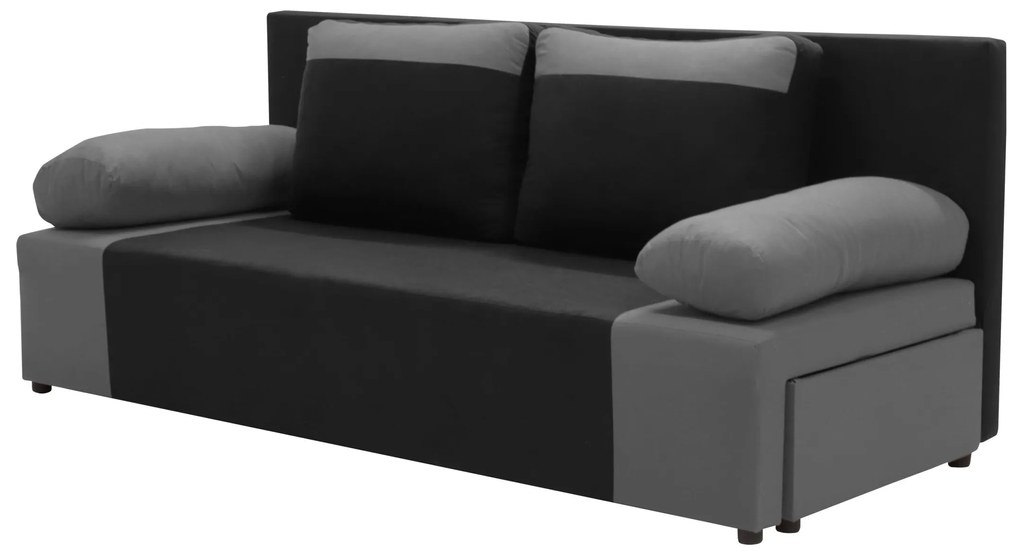 Kanapa sofa 3 os z funkcją spania SONI Czarny/Szary