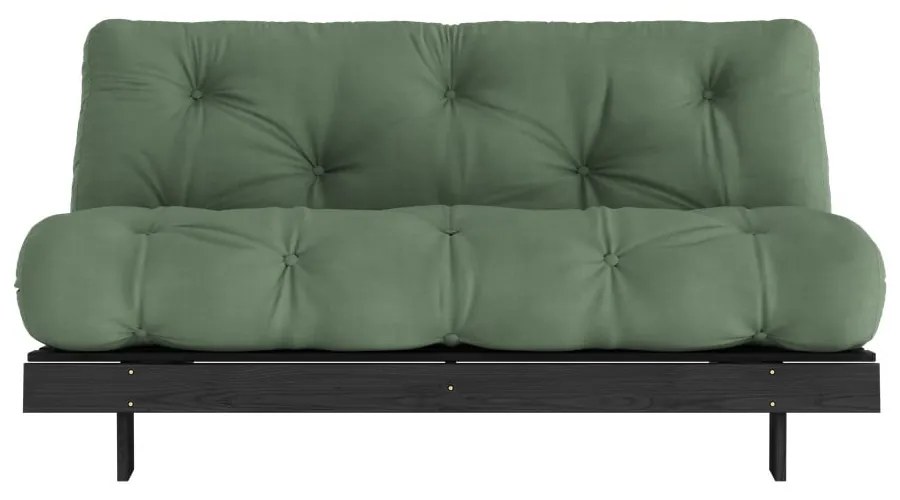 Zielona rozkładana sofa 160 cm Roots Black Night – Karup Design