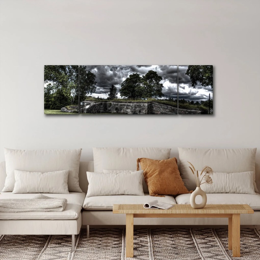 Obraz zachmurzonego nieba (170x50 cm)