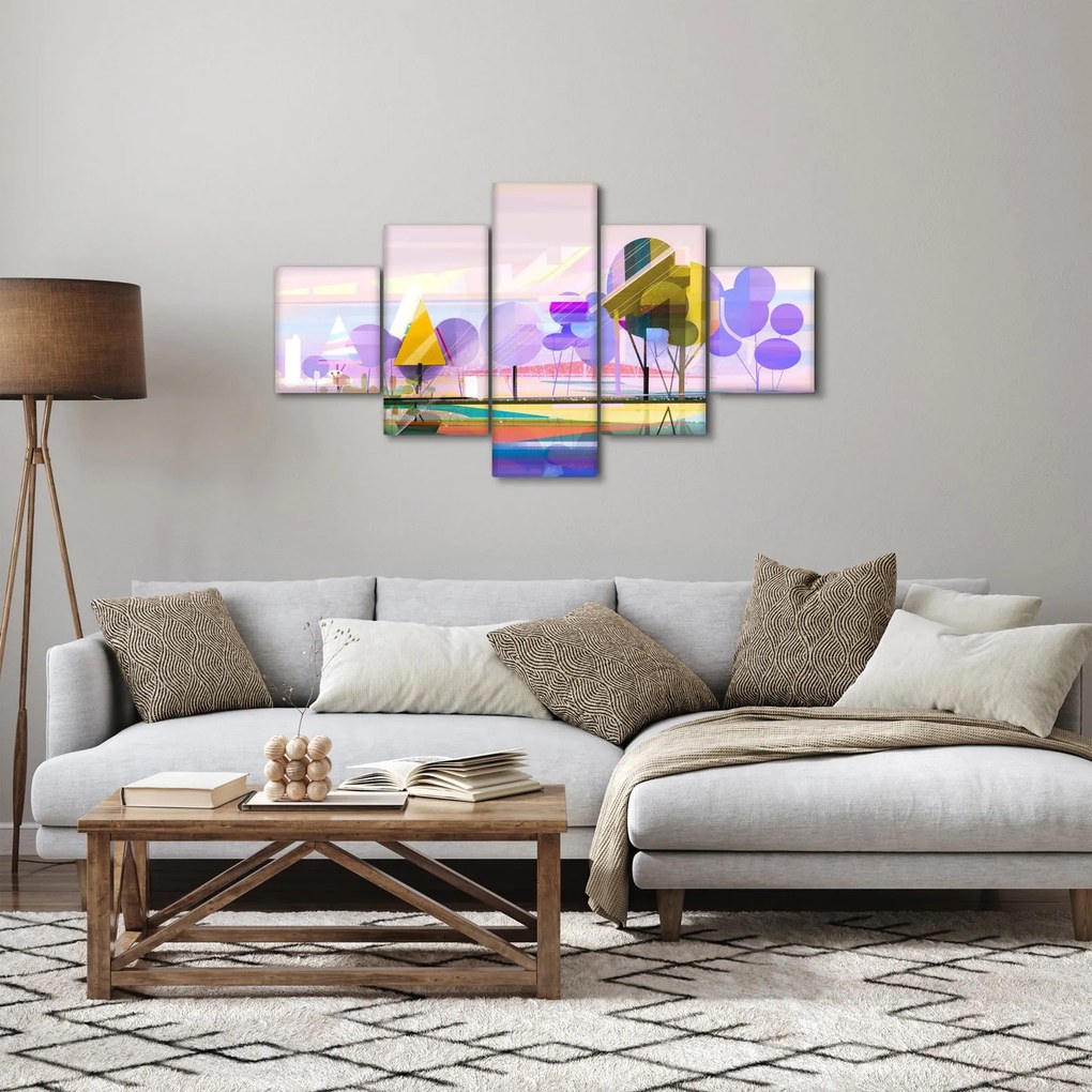Obraz - Abstrakcja, krajobraz (125x70 cm)