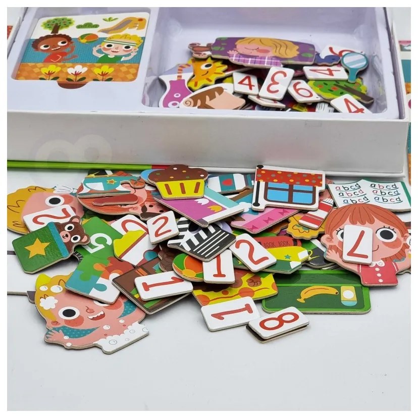 Tooky toy puzzle drewniane pudełko magnetyczne