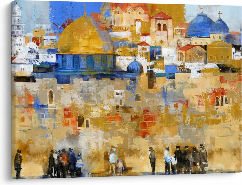 Obraz - Ściana płaczu, Jerozolima, Izrael (70x50 cm)