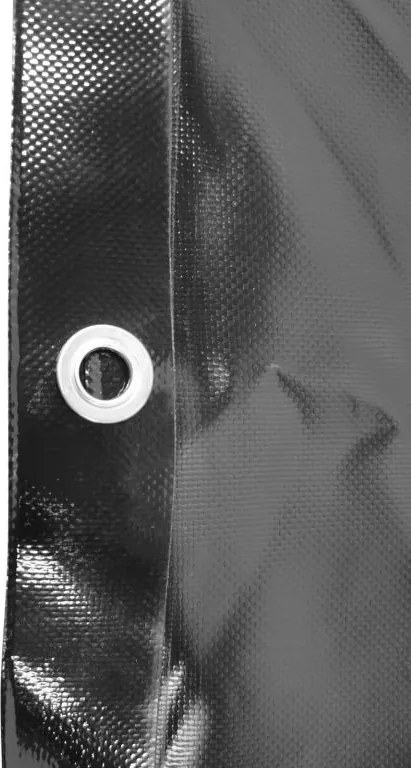 Plandeka JAGO 650 g/m², aluminiowe oczka, czarna, 3x6 m