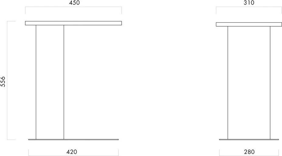 Metalowy stolik 48x34 cm Nuno – noo.ma