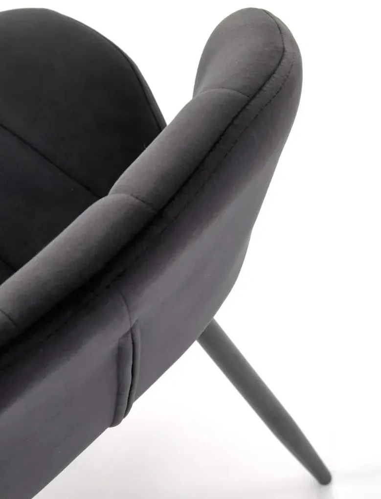 Krzesło tapicerowane K538 VELVET czarne HALMAR