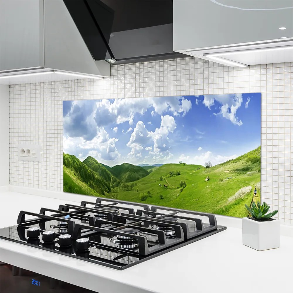 Panel Szklany Szczyty Gór Nad Polami