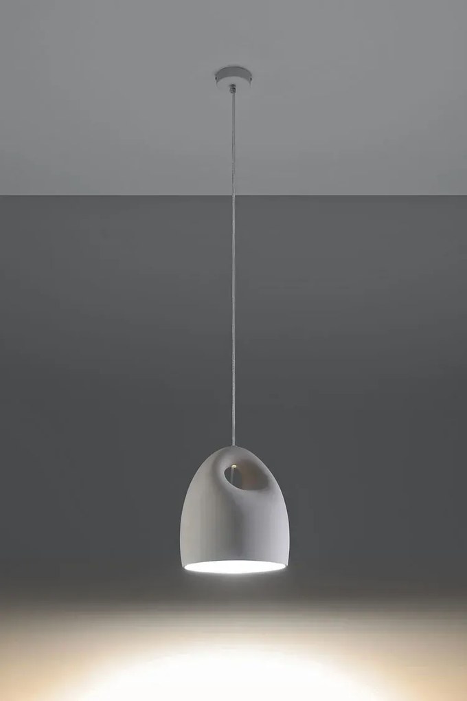 Biała minimalistyczna lampa wisząca M8-E53