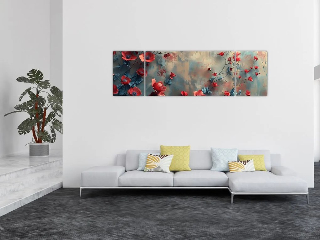Obraz - Wilcze maki (170x50 cm)