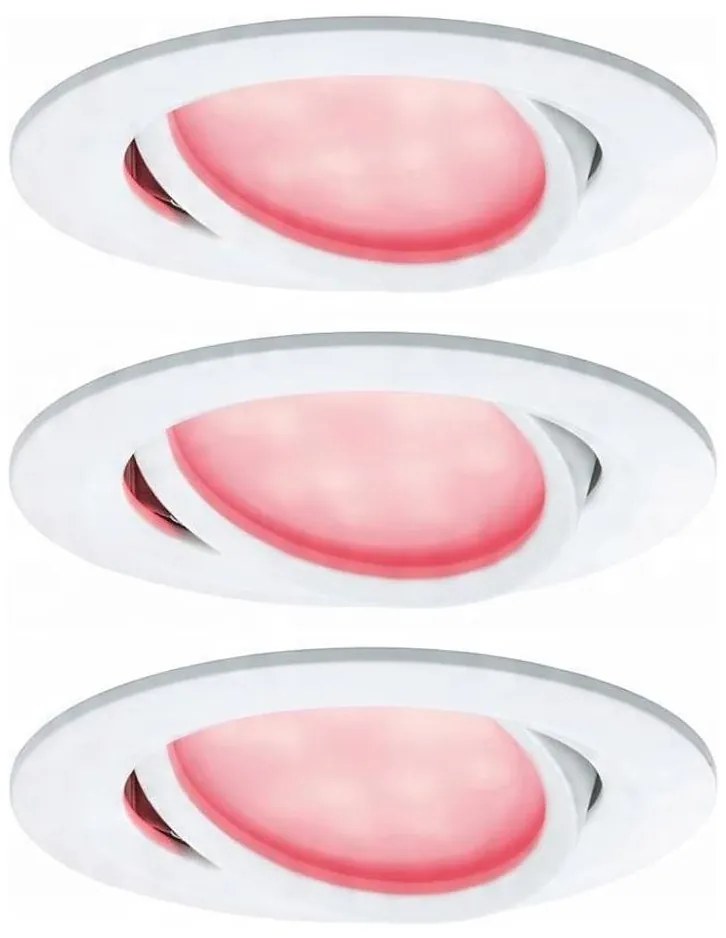 Paulmann 93940 -ZESTAW 3x LED RGBW/2W IP23 Ściemnialna łazienkowa oprawa wpuszczana 230V