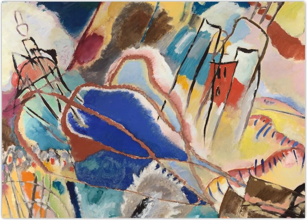 Obraz na szkle -  Vasily Kandinsky, Improvisation No. 30 (Cannons), reprodukcje (70x50 cm)