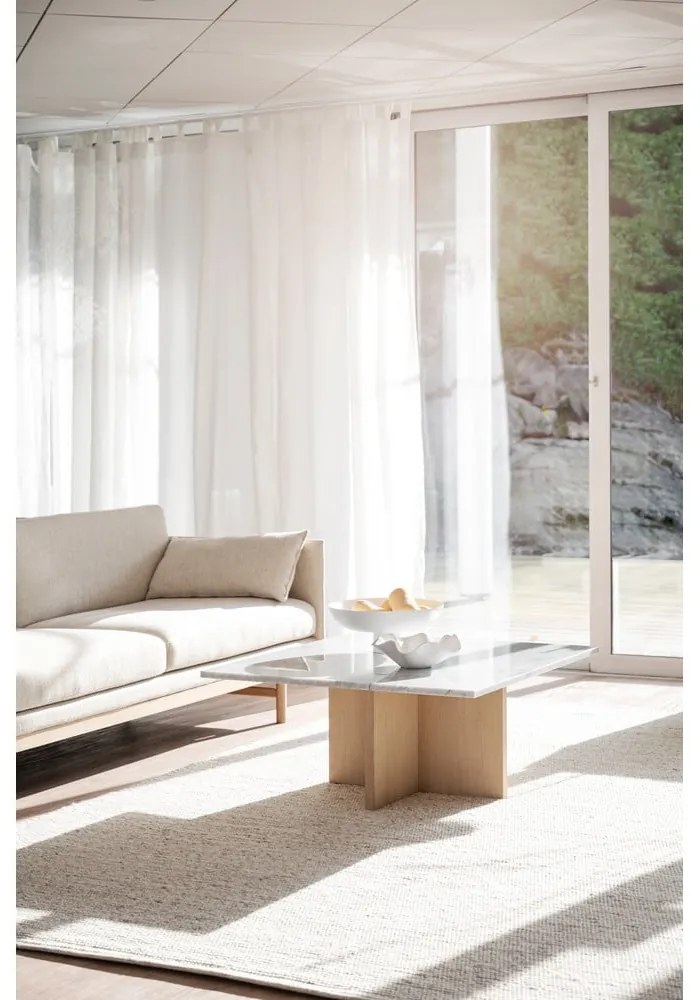 Brązowo-naturalny marmurowy stolik 90x90 cm Brooksville – Rowico