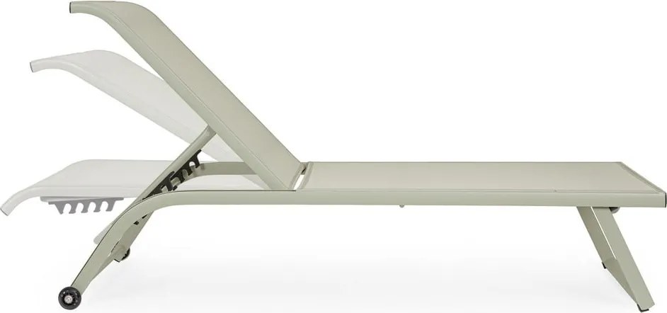 Szarobrązowy metalowy leżak ogrodowy Taylor – Bizzotto