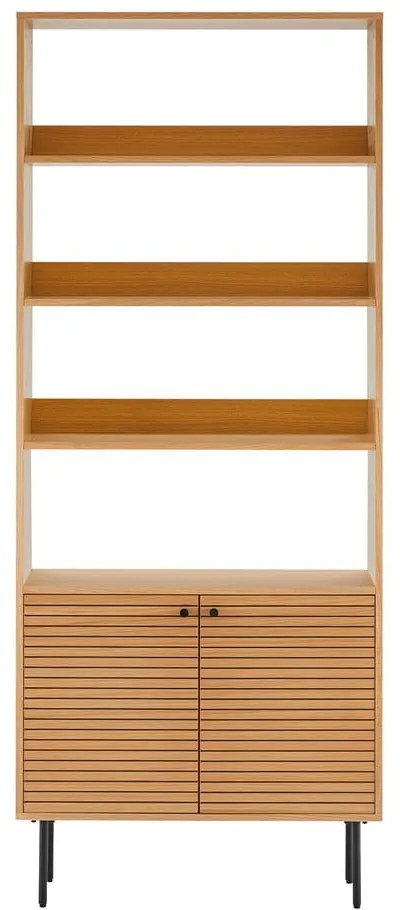 Regał w dekorze dębu w naturalnym kolorze 80x200 cm Kyoto – House Nordic