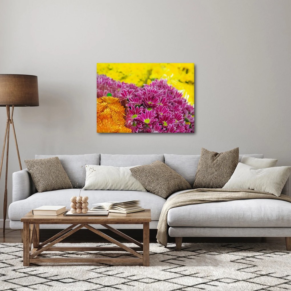 Obraz różowego kwiatu (70x50 cm)