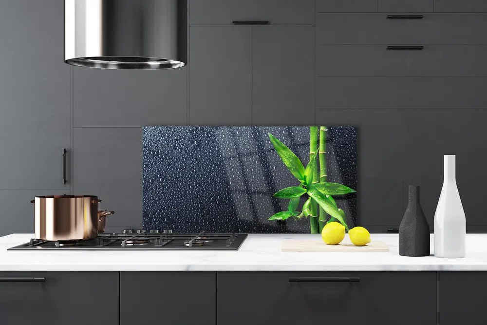 Panel Szklany do Kuchni Egzotyczny Pęd Bambusa