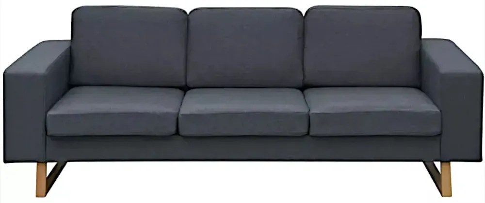 Ciemnoszara 3-osobowa sofa - Megro