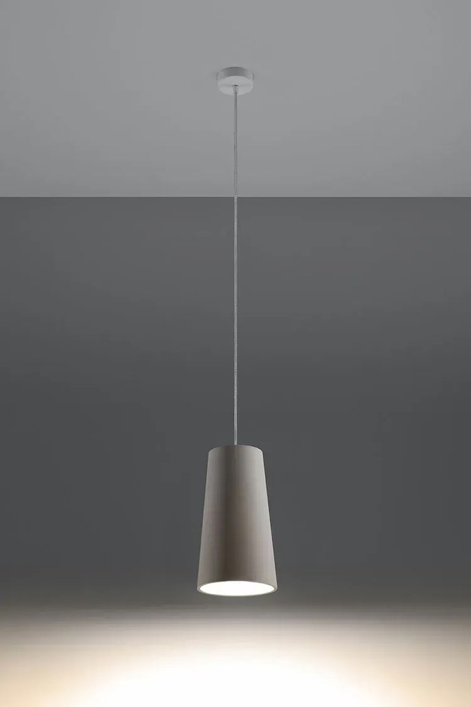 Biała stożkowa lampa wisząca D4-P85